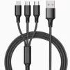 USB кабель зарядки 3в1 Type C iPhone Lightning Microusb 2.4 А - 2