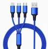USB кабель зарядки 3в1 Type C iPhone Lightning Microusb 2.4 А - 4