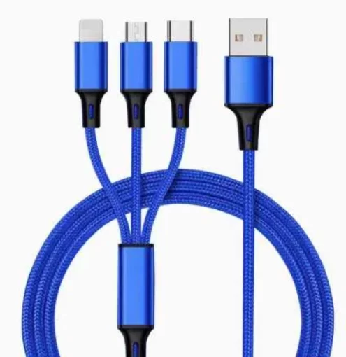 USB кабель зарядки 3в1 Type C iPhone Lightning Microusb 2.4 А